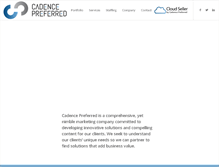 Tablet Screenshot of cadencepreferred.com